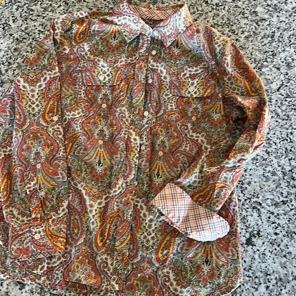Talbots- 10p- long sleeve shirt
